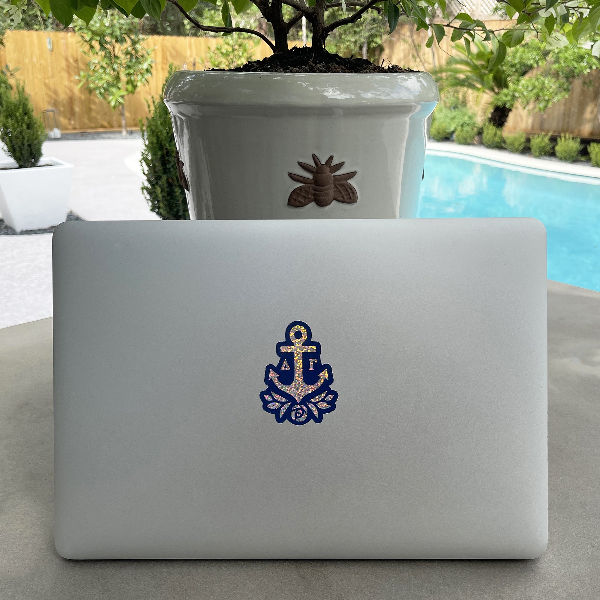 Delta Gamma Glitter Anchor Sticker | Brit and Bee