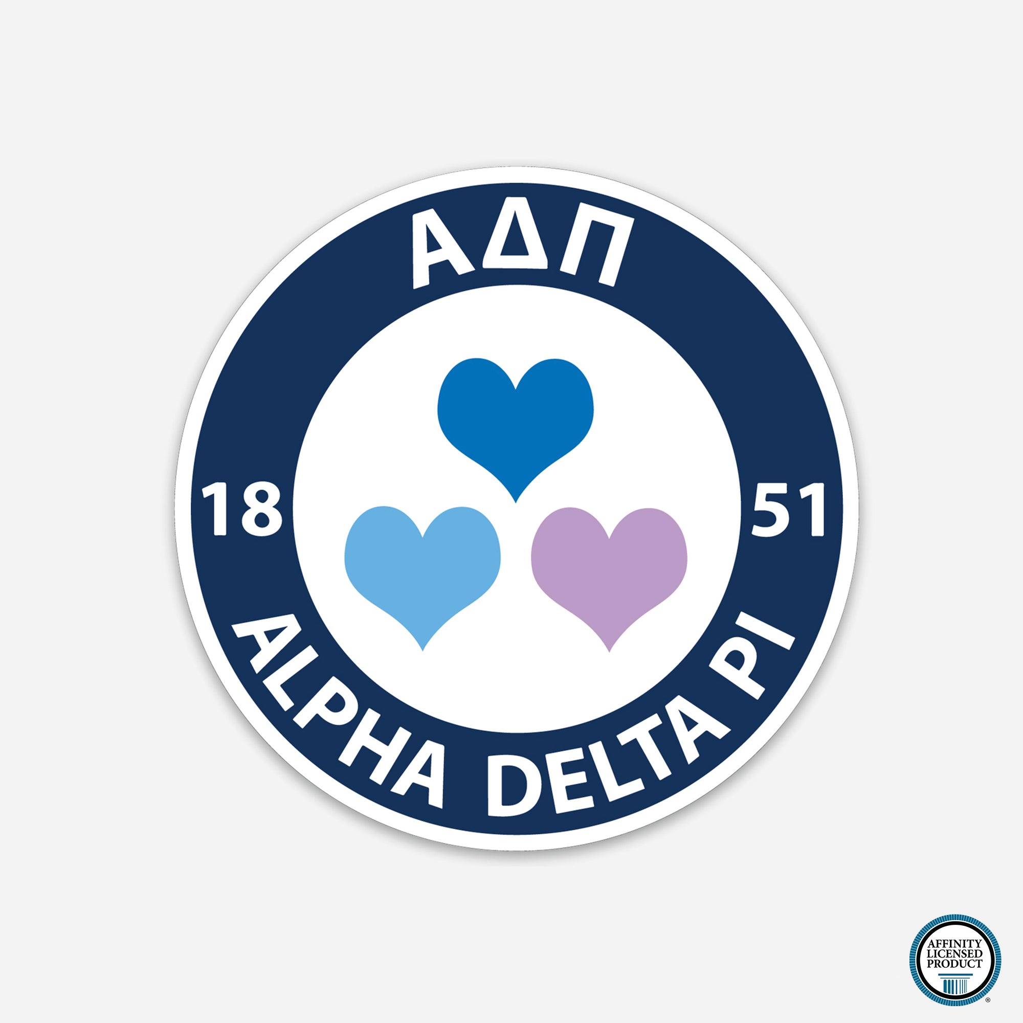 Alpha Delta Pi Hearts Sticker | Brit and Bee