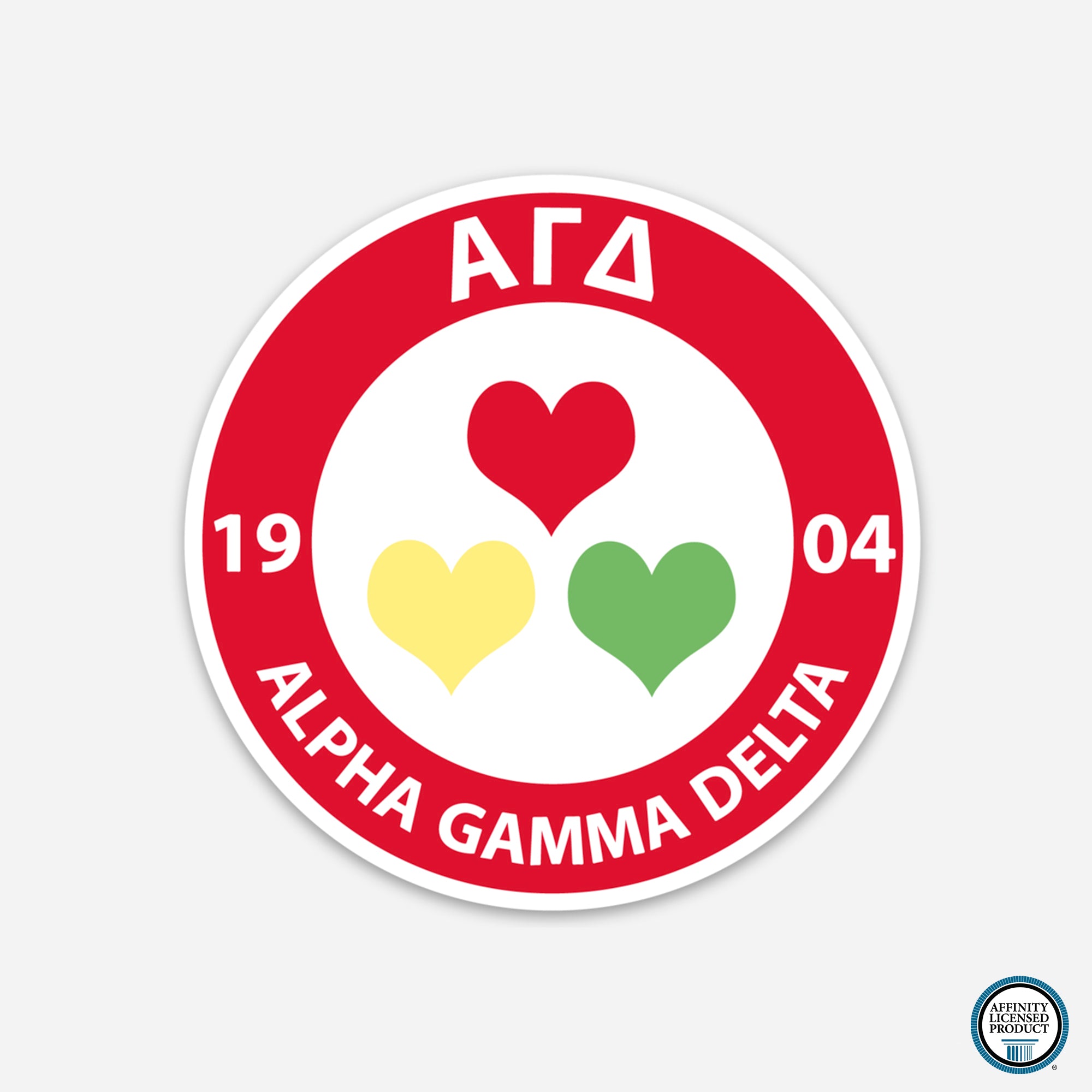 Alpha Gamma Delta Hearts Sticker | Brit and Bee