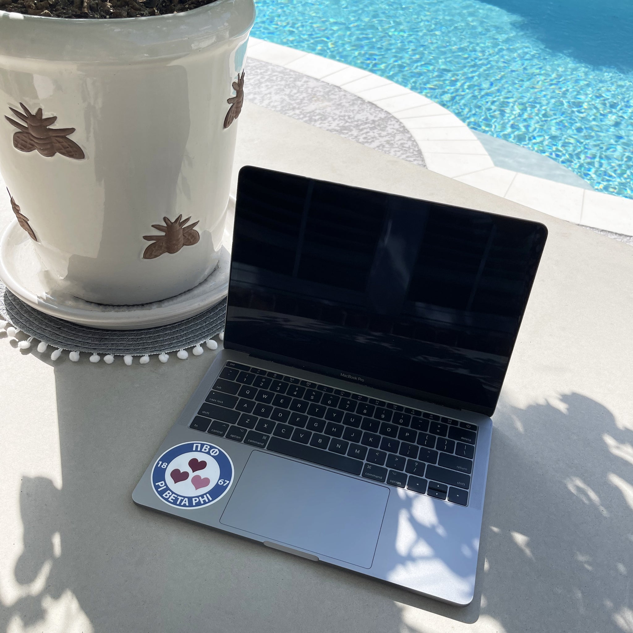 Pi Beta Phi Hearts Sticker | Brit and Bee