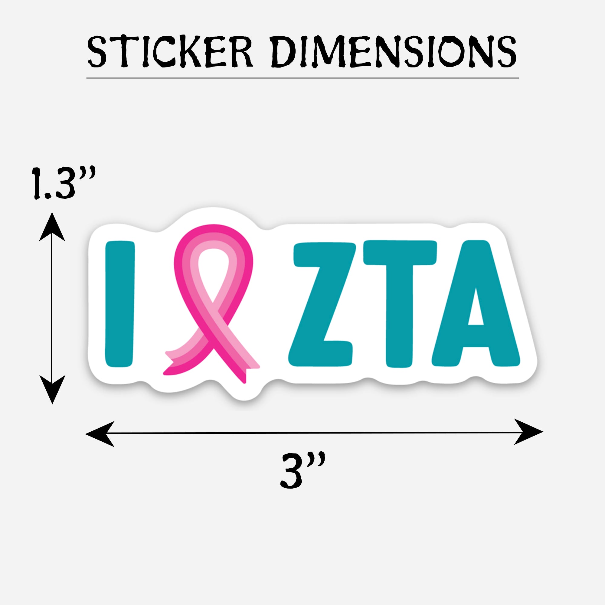 Zeta Tau Alpha Think Pink® Sticker Bundle | Brit and Bee