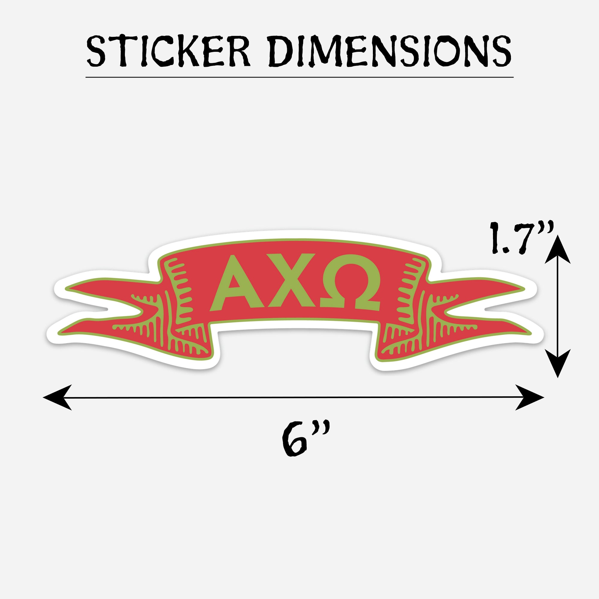 Alpha Chi Omega Ribbon Decal | Brit and Bee