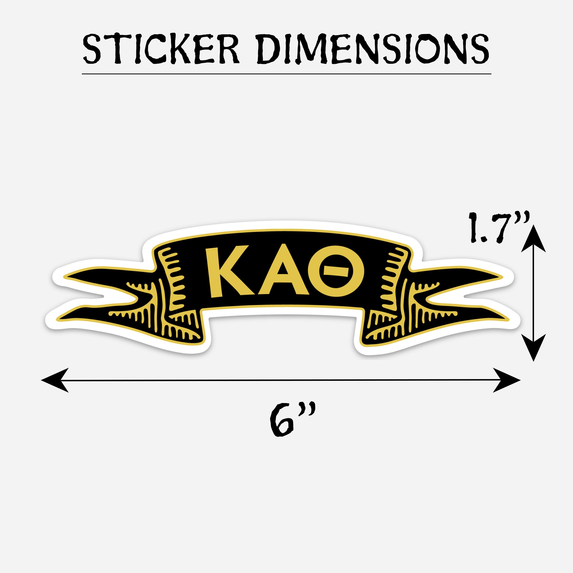 Kappa Alpha Theta Ribbon Decal | Brit and Bee