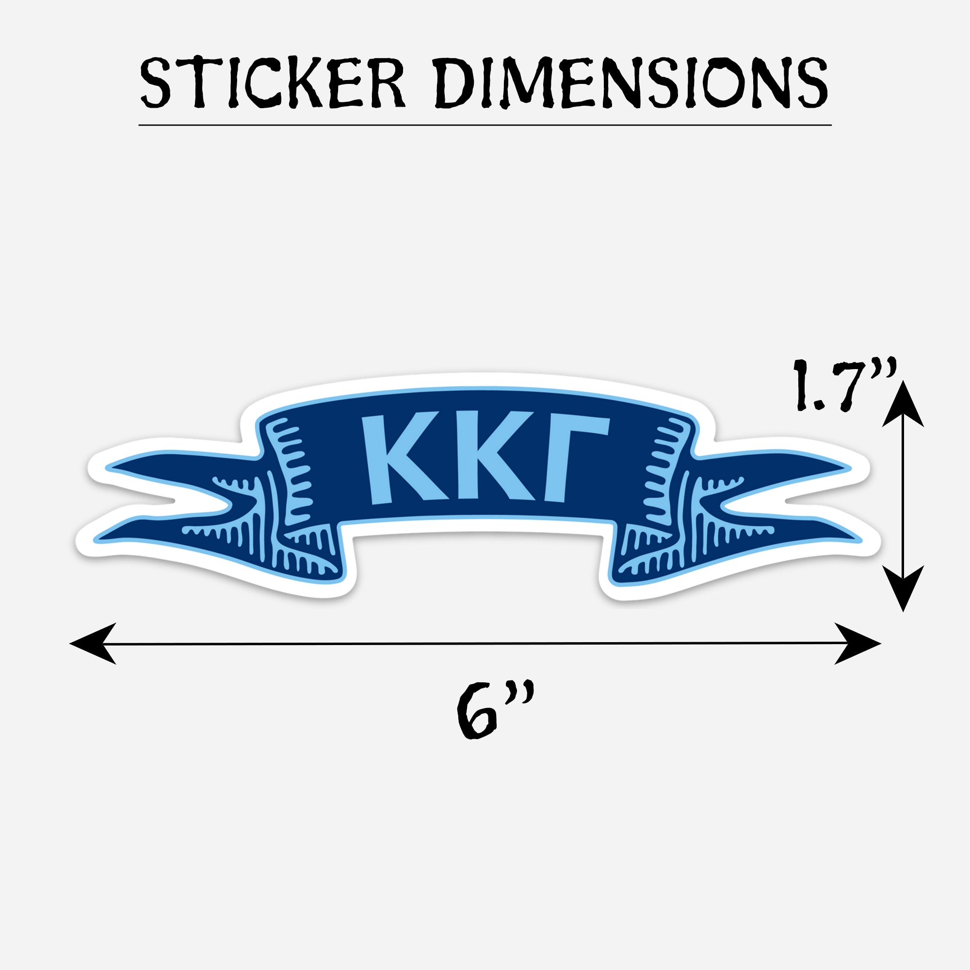 Kappa Kappa Gamma Ribbon Sticker | Brit and Bee