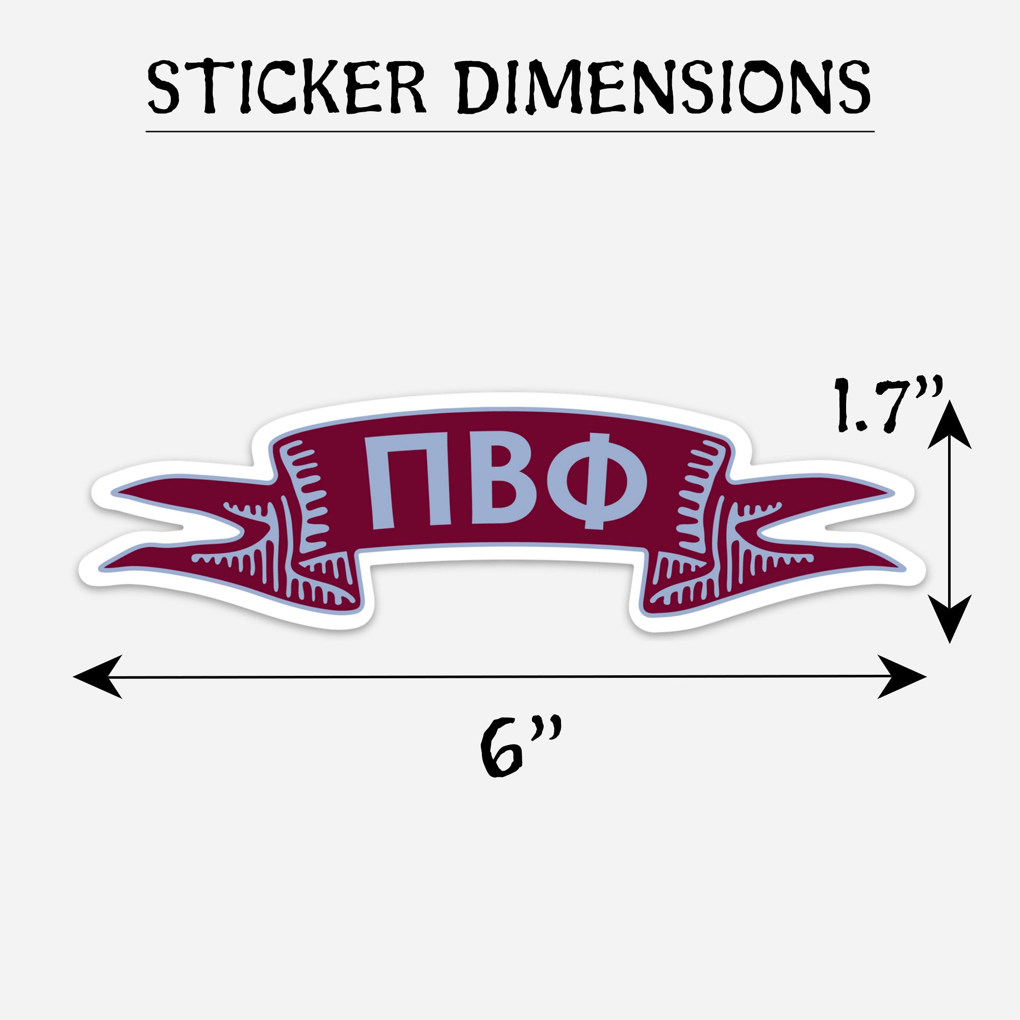 Pi Beta Phi Ribbon Sticker | Brit and Bee