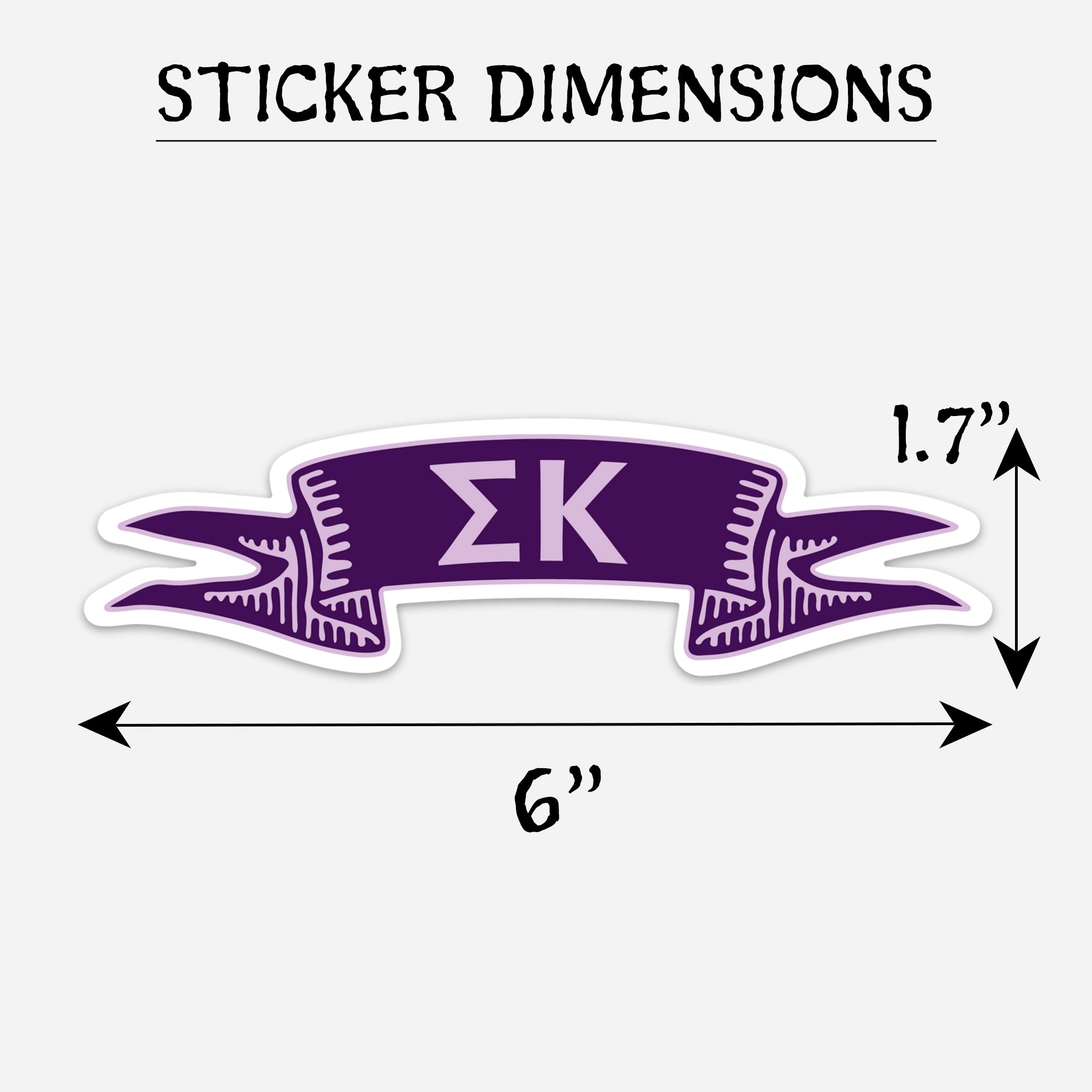 Sigma Kappa Ribbon Decal | Brit and Bee