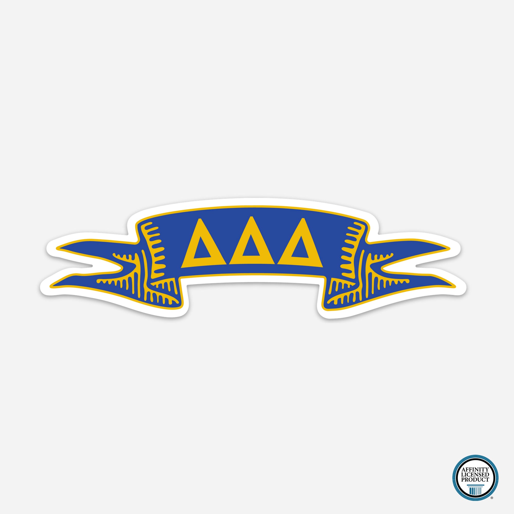 Delta Delta Delta Ribbon Sticker | Brit and Bee