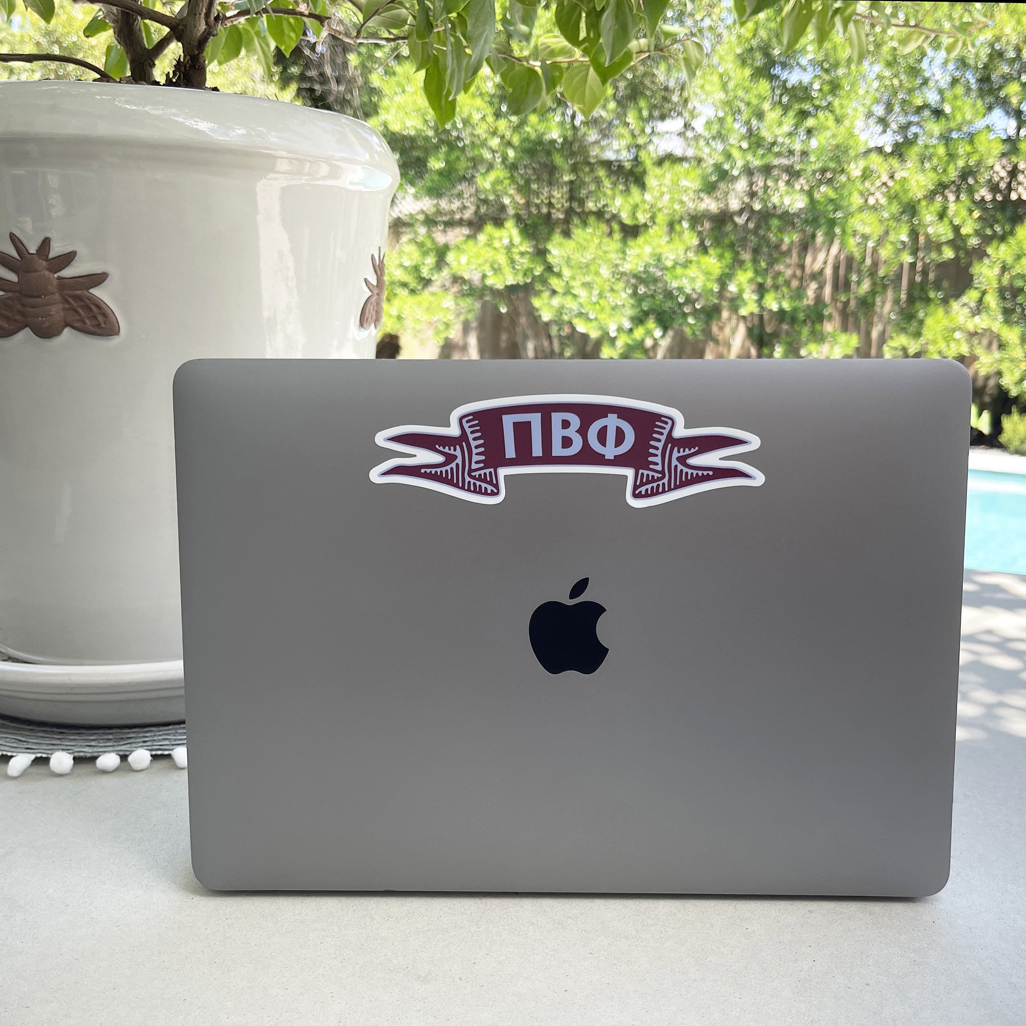 Pi Beta Phi Ribbon Sticker | Brit and Bee
