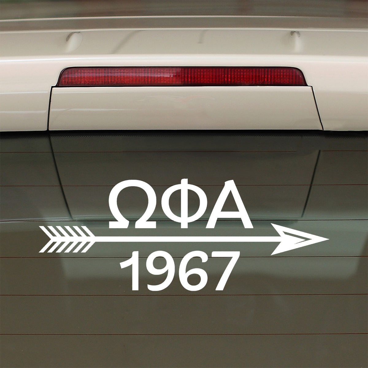 Brit and Bee Sorority Arrow Decal - Omega Phi Alpha