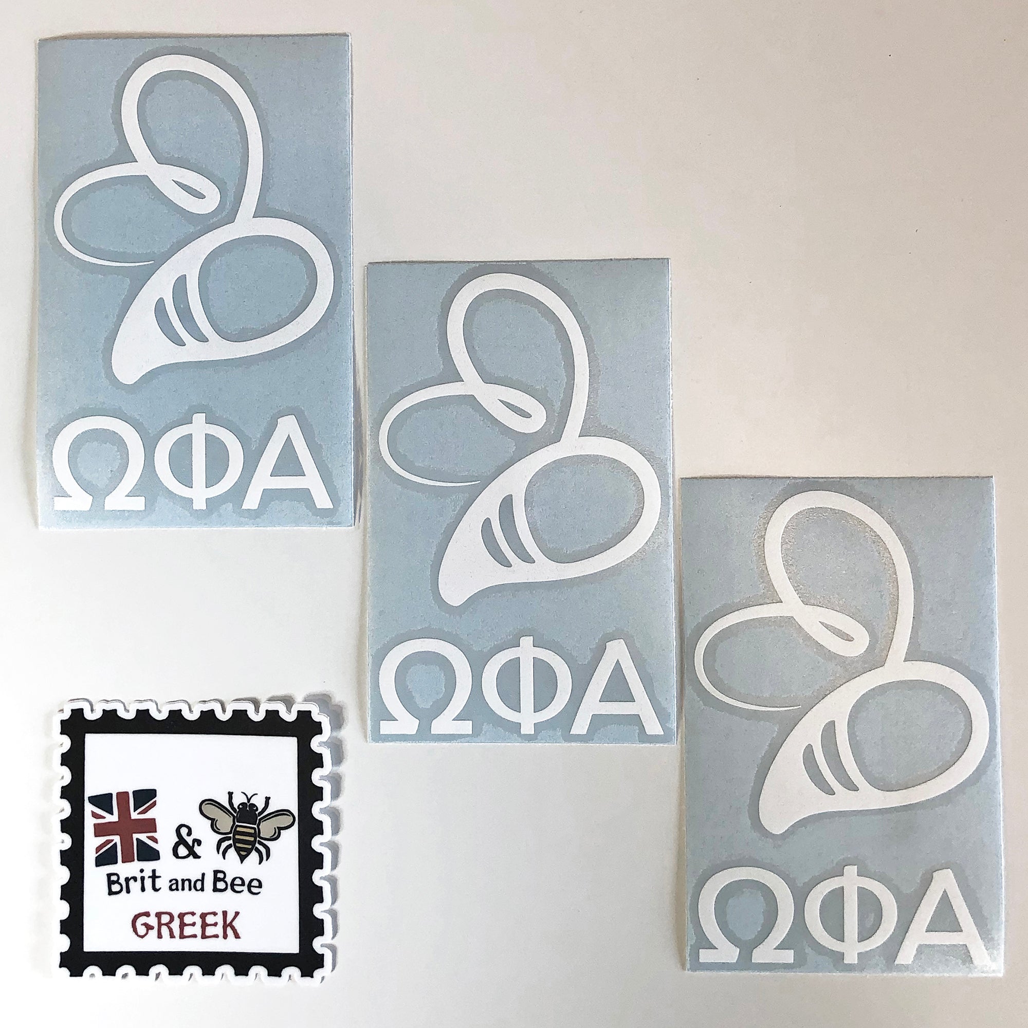 Brit and Bee Sorority Logo Decal - Omega Phi Alpha