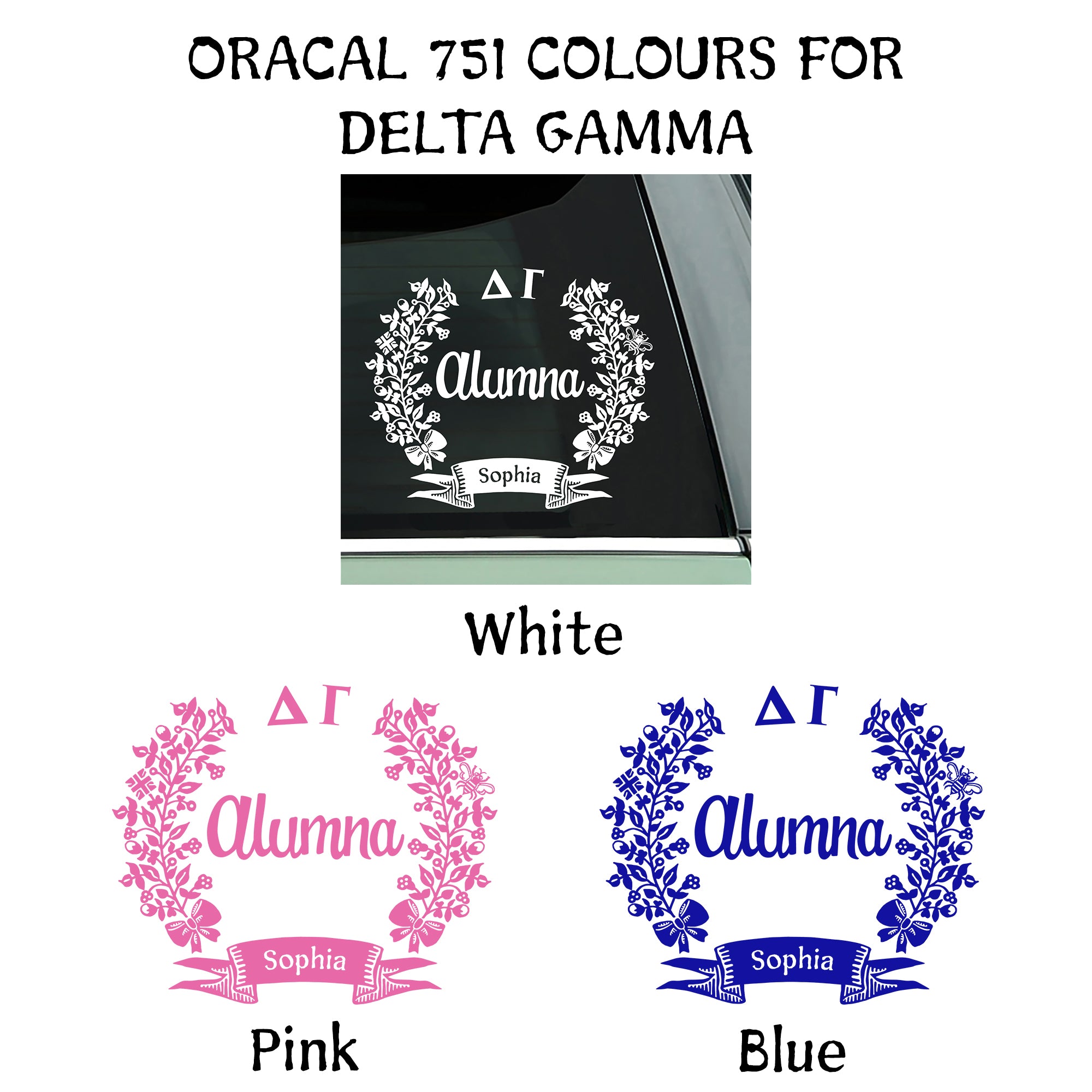 Delta Gamma Alumna Decal | Brit and Bee