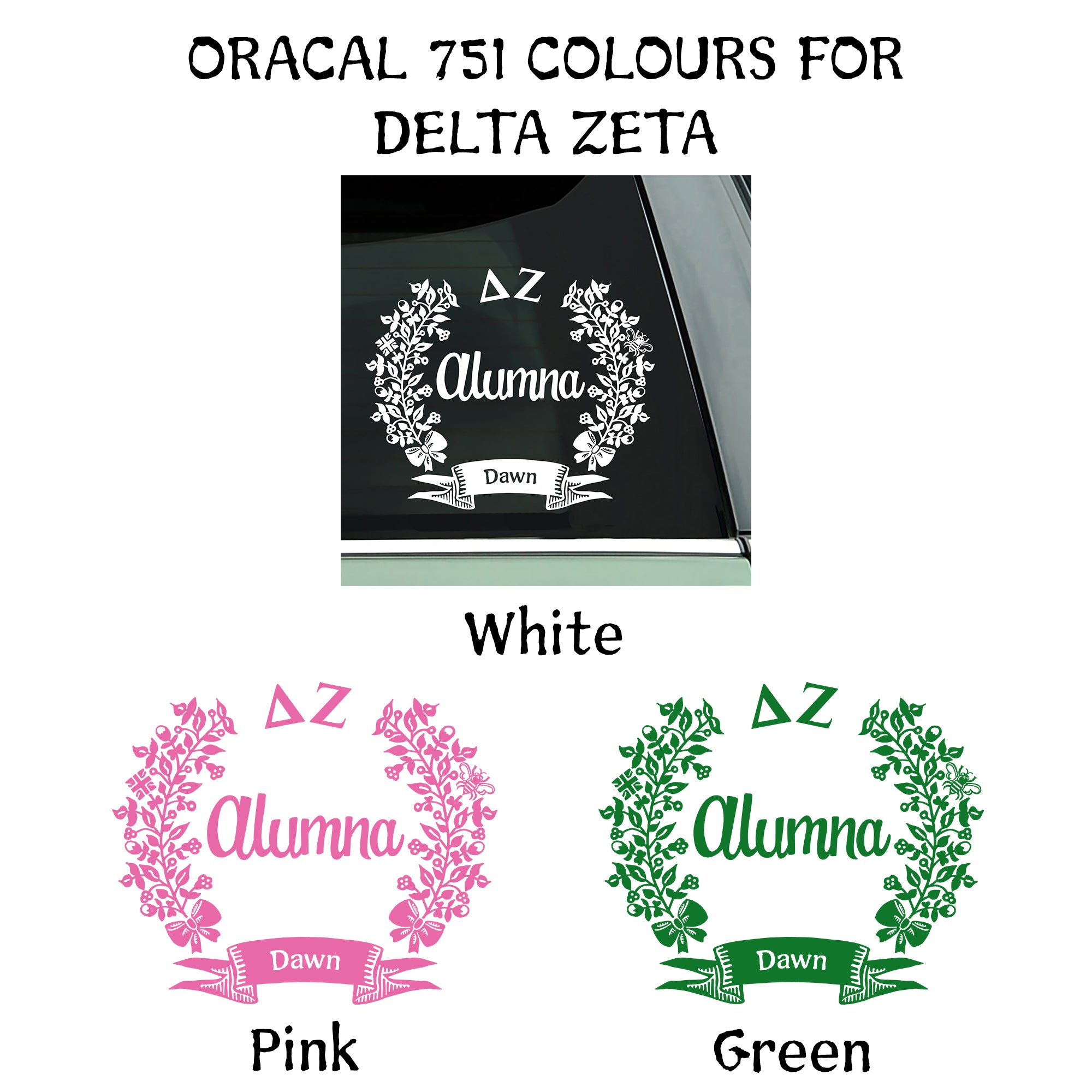 Delta Zeta Alumna Decal | Brit and Bee
