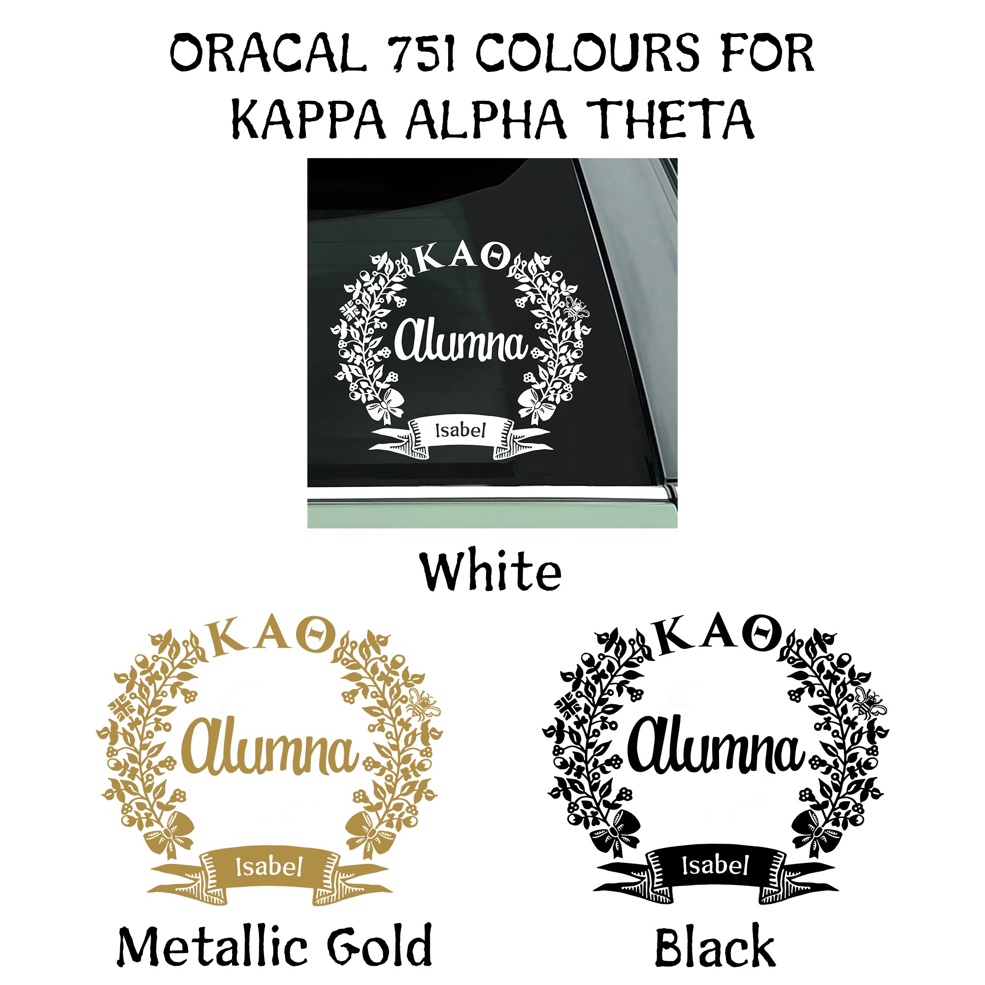 Kappa Alpha Theta Alumna Decal | Brit and Bee