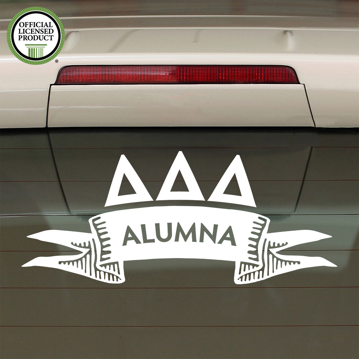 Brit and Bee Sorority Ribbon Alumna Decal - Delta Delta Delta