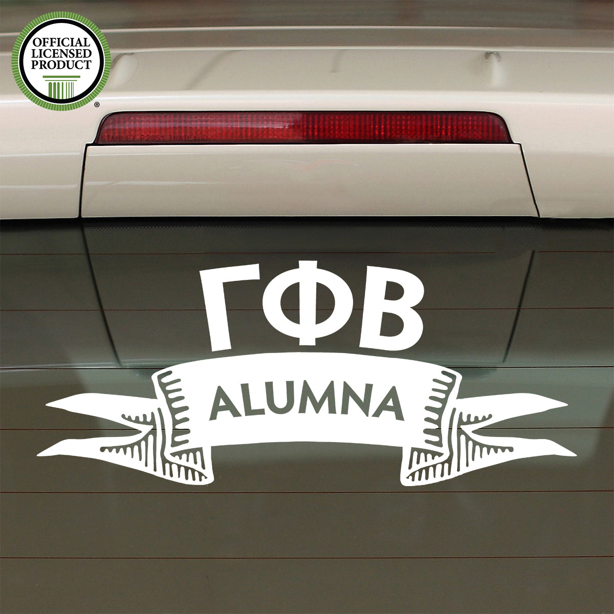 Brit and Bee Sorority Ribbon Alumna Decal - Gamma Phi Beta