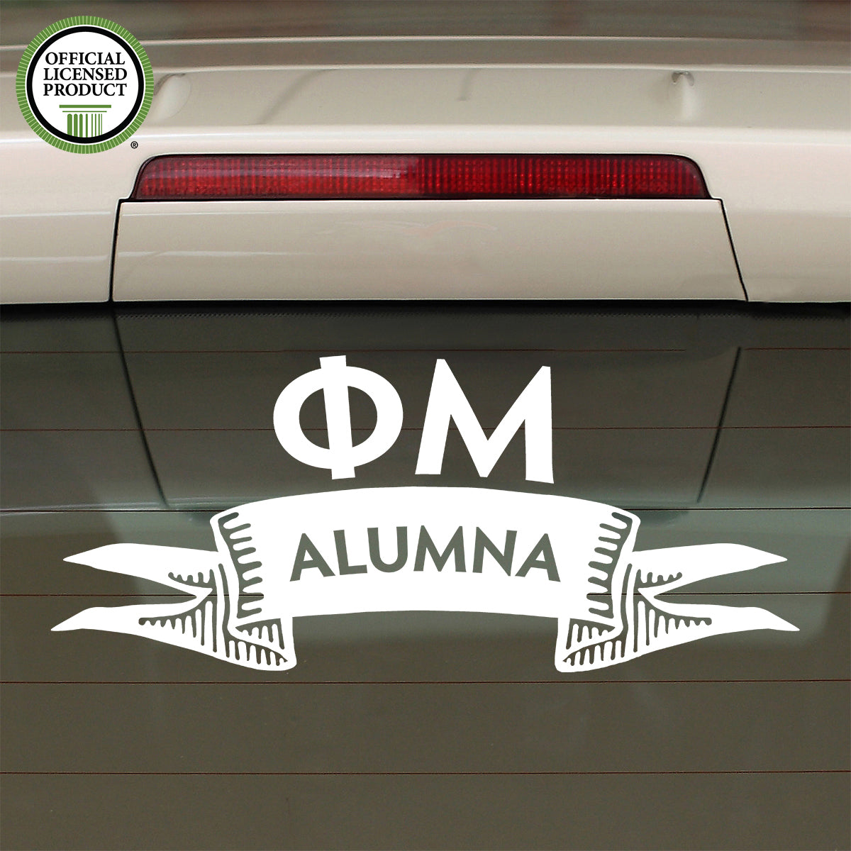 Brit and Bee Sorority Ribbon Alumna Decal - Phi Mu