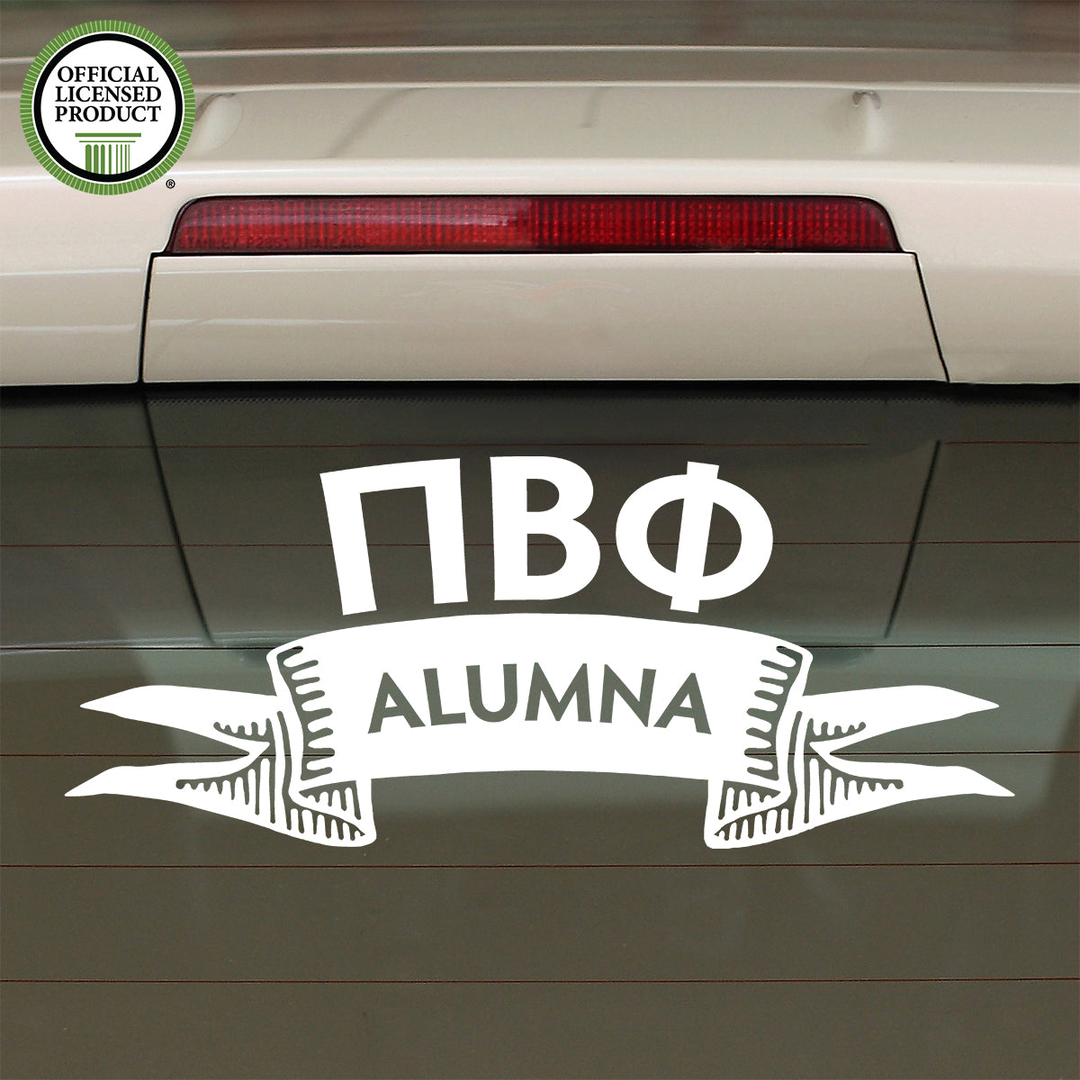 Brit and Bee Sorority Ribbon Alumna Decal - Pi Beta Phi