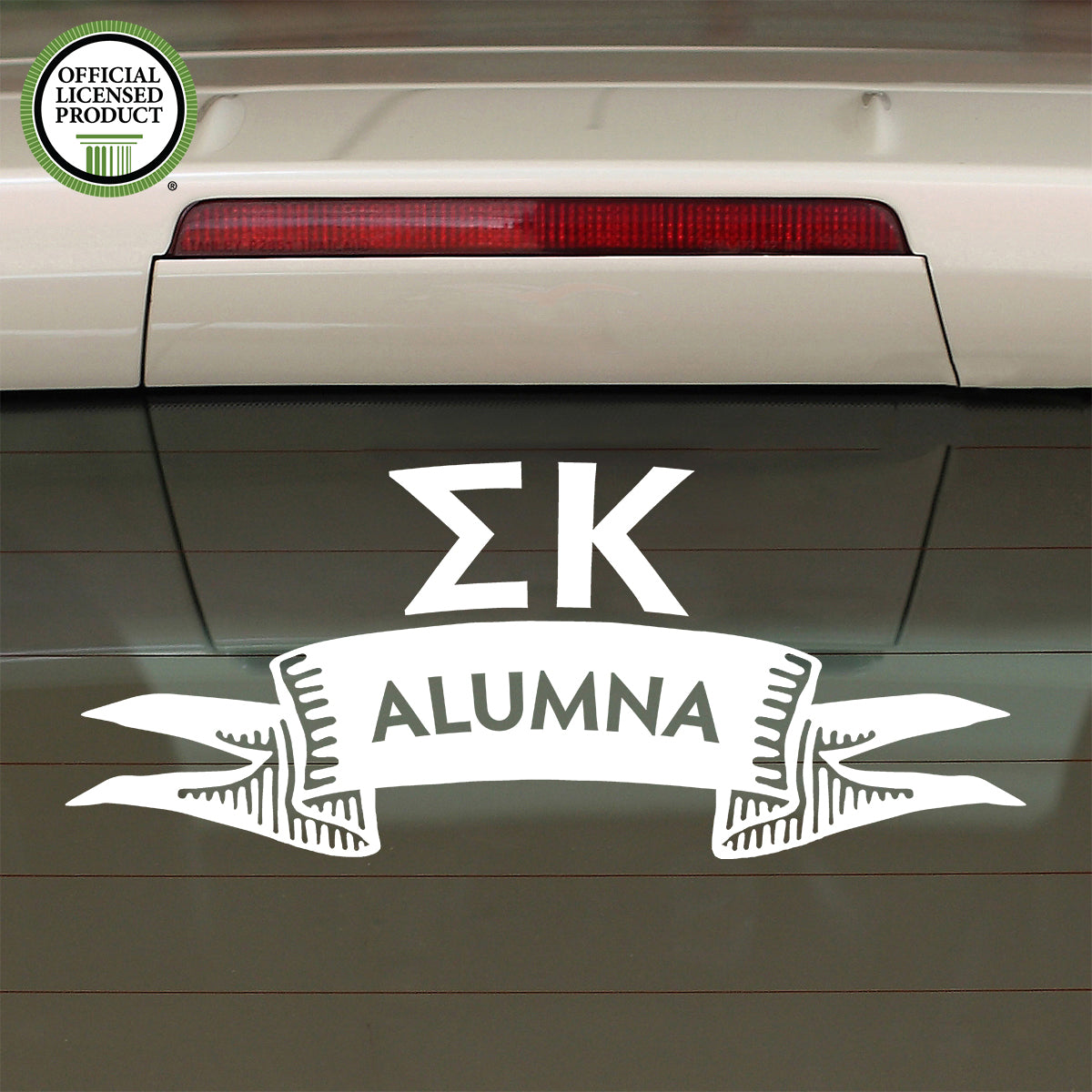 Brit and Bee Sorority Ribbon Alumna Decal - Sigma Kappa
