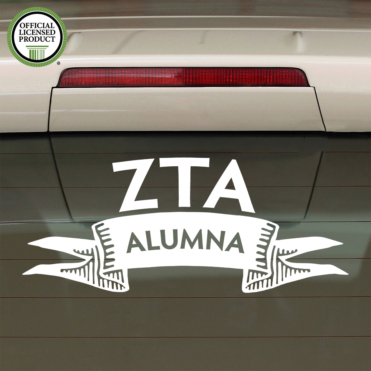 Brit and Bee Sorority Ribbon Alumna Decal - Zeta Tau Alpha