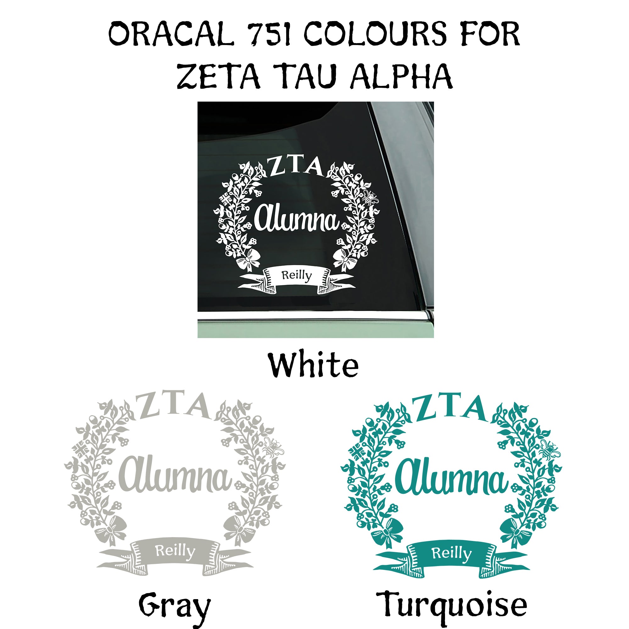 Zeta Tau Alpha Alumna Decal | Brit and Bee