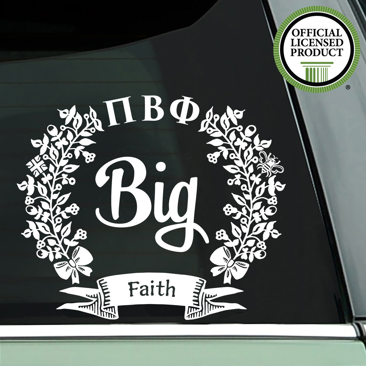 Brit and Bee Sorority Big Decal - Pi Beta Phi - White