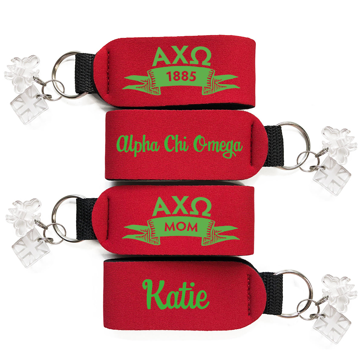 Brit and Bee Sorority Keychain - Alpha Chi Omega
