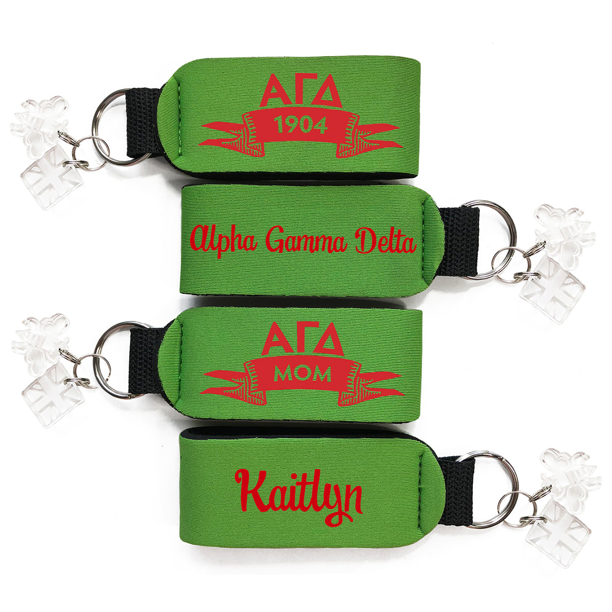 Brit and Bee Sorority Keychain - Alpha Gamma Delta