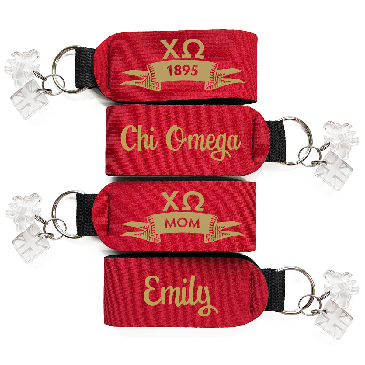 Brit and Bee Sorority Keychain - Chi Omega