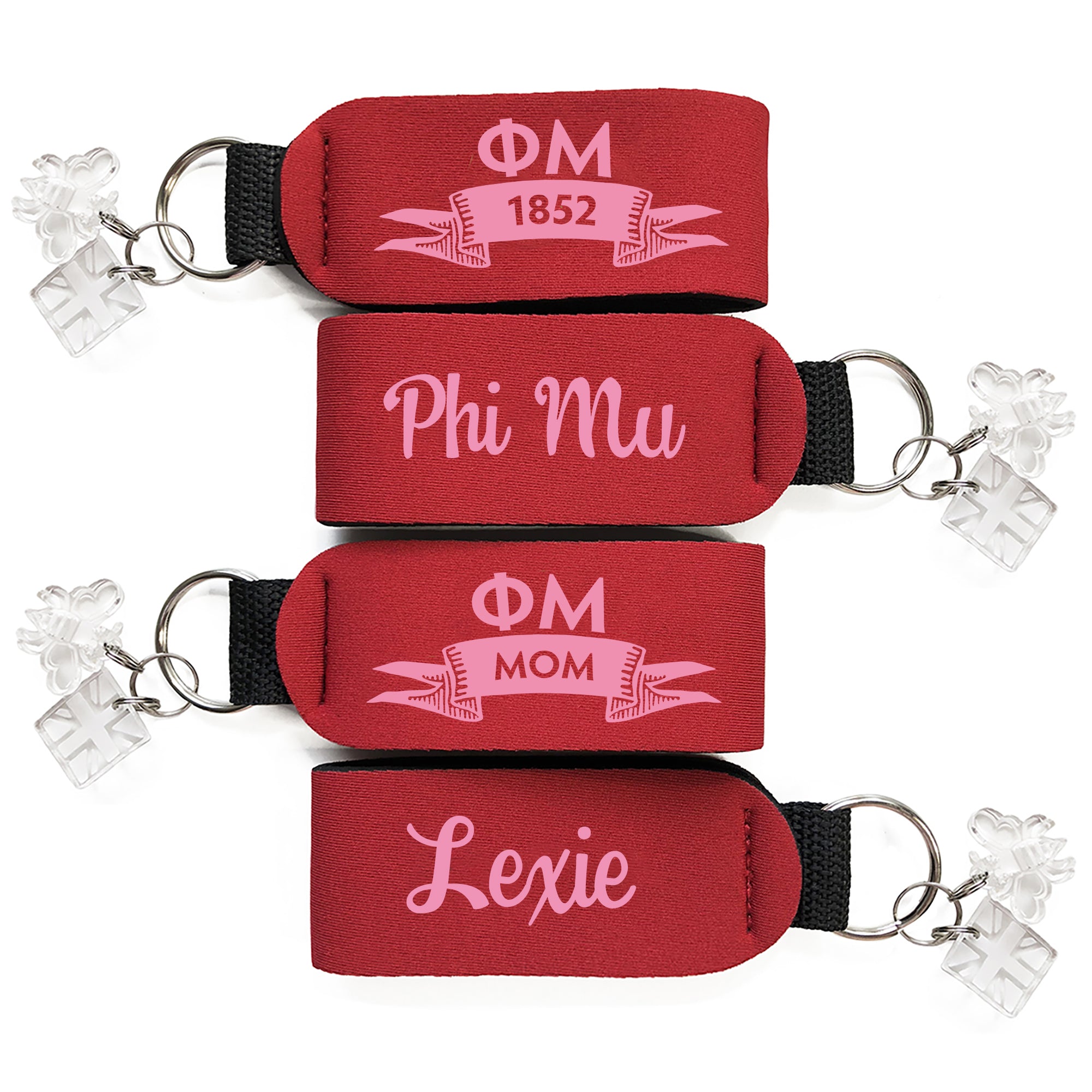 Brit and Bee Sorority Keychain - Phi Mu