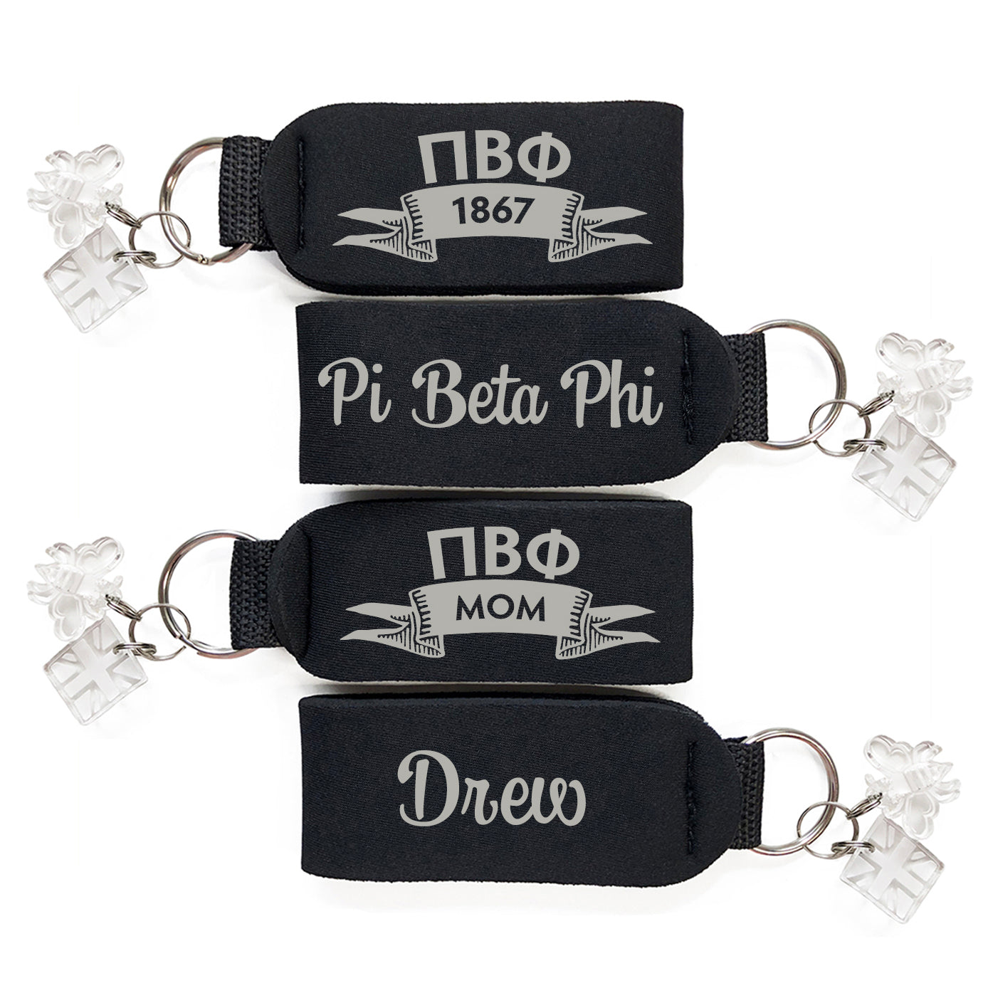 Brit and Bee Sorority Keychain - Pi Beta Phi