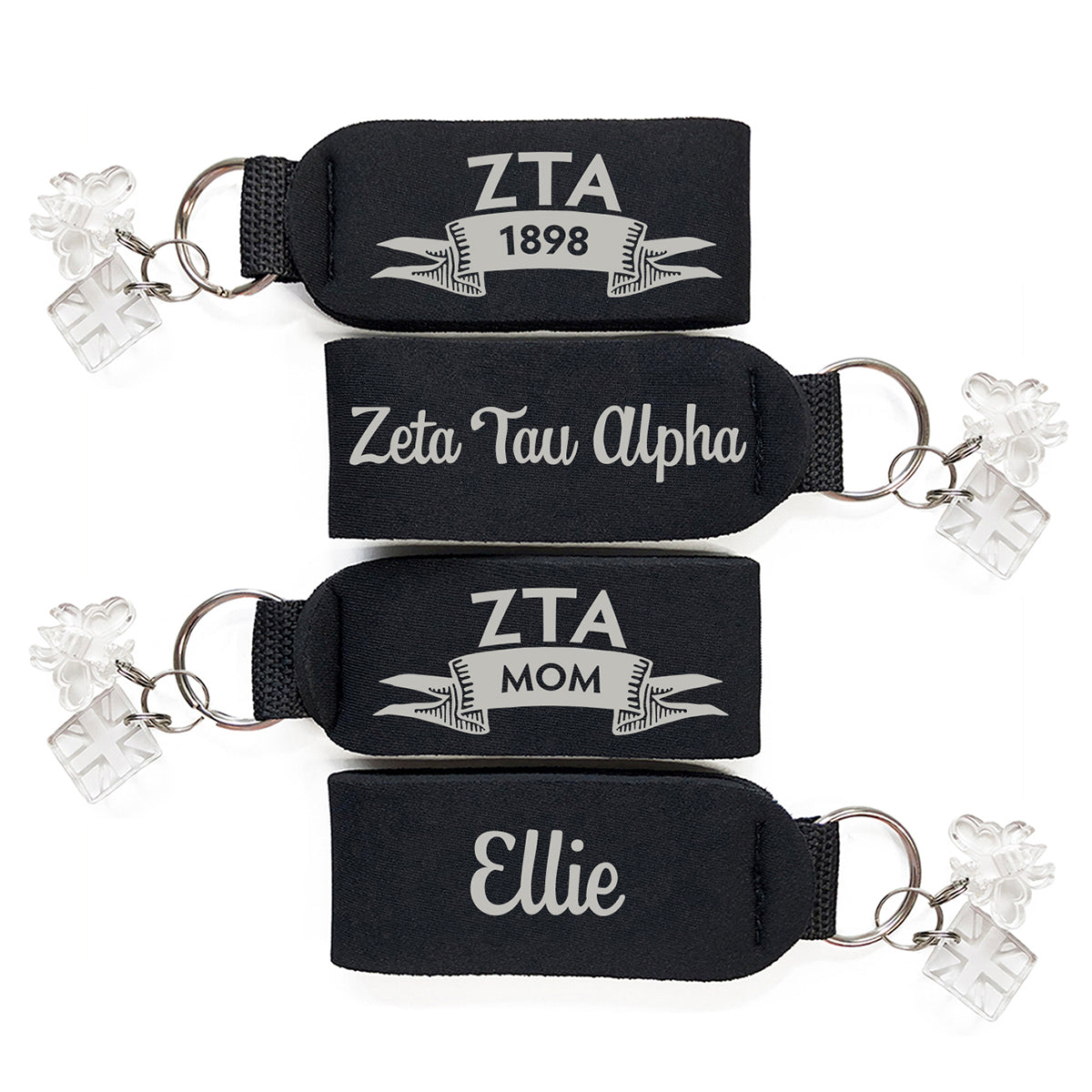 Brit and Bee Sorority Keychain - Zeta Tau Alpha