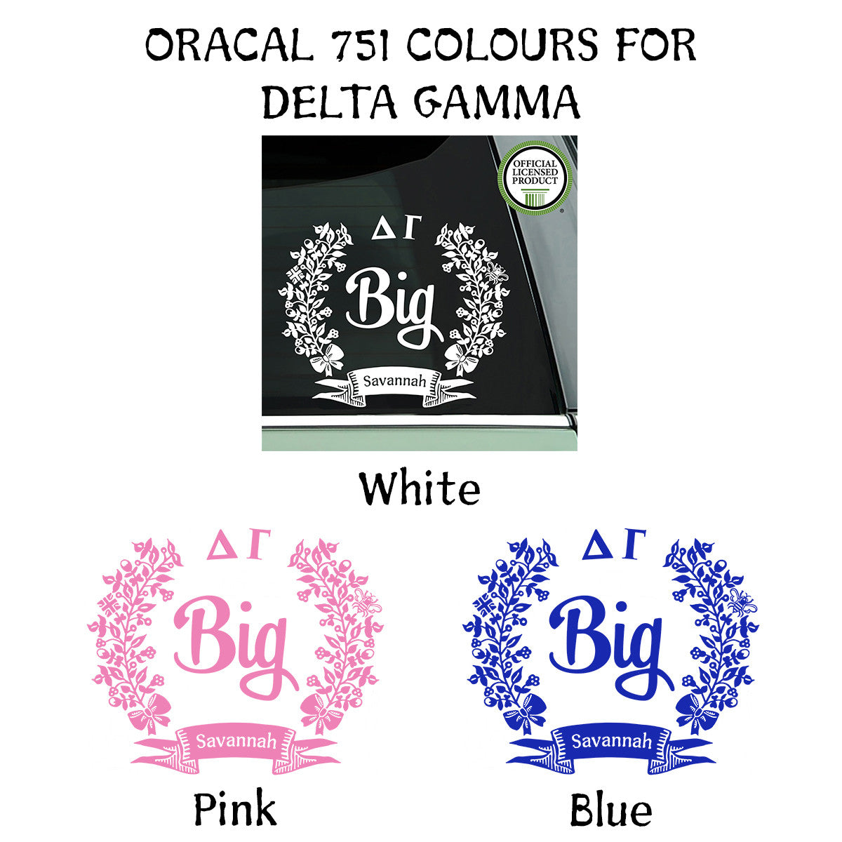 Brit and Bee Sorority Big Decal - Delta Gamma