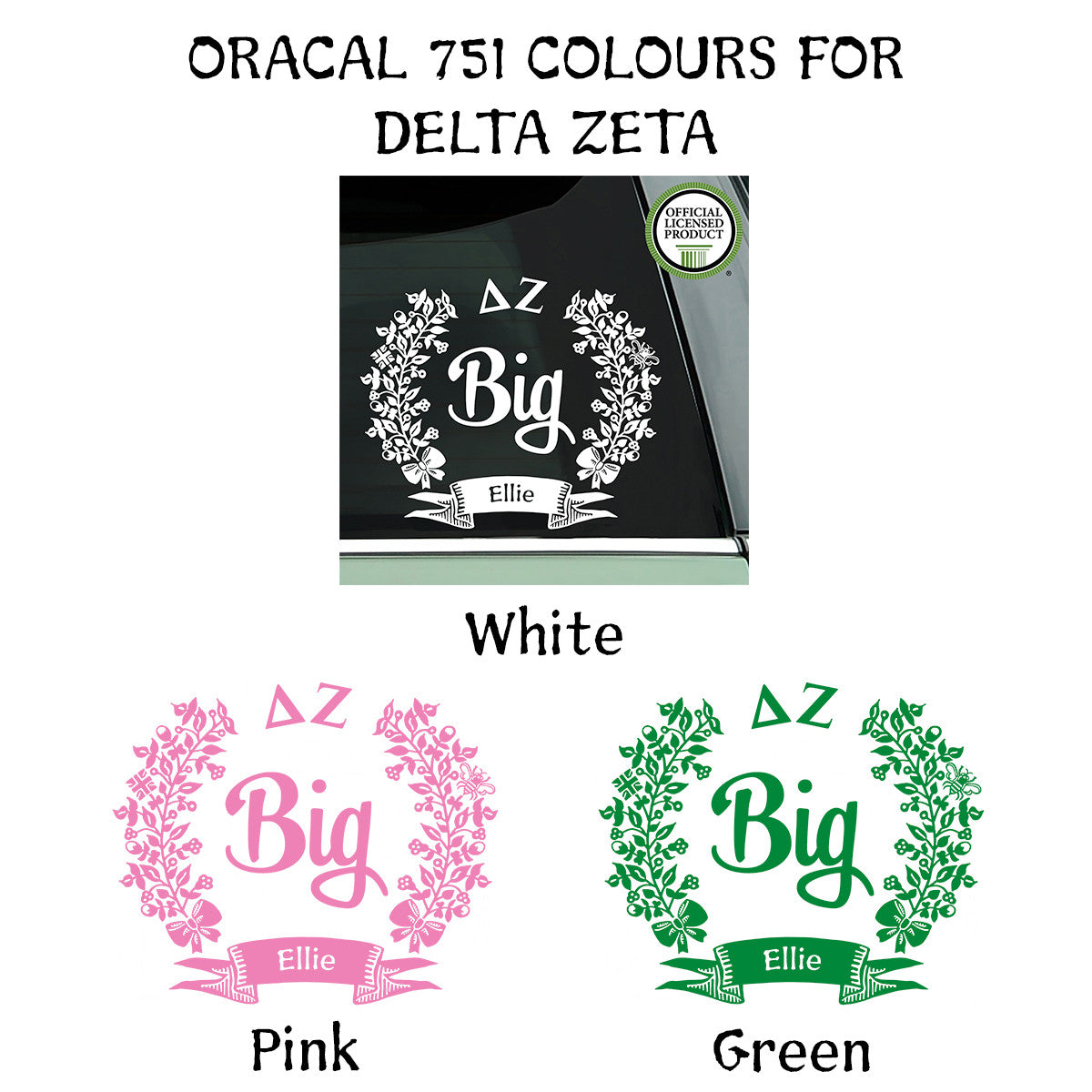 Brit and Bee Sorority Big Decal - Delta Zeta