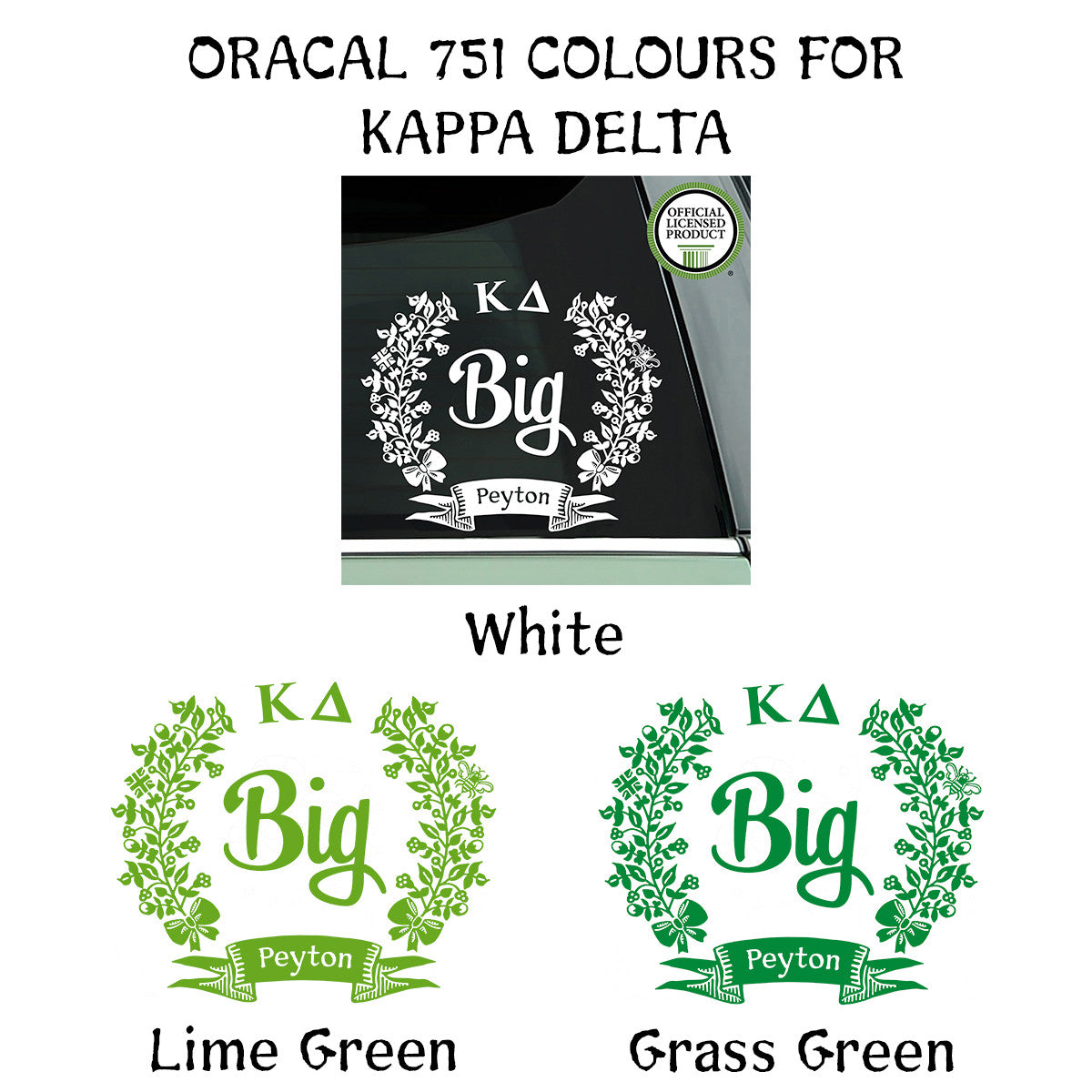 Brit and Bee Sorority Big Decal - Kappa Delta
