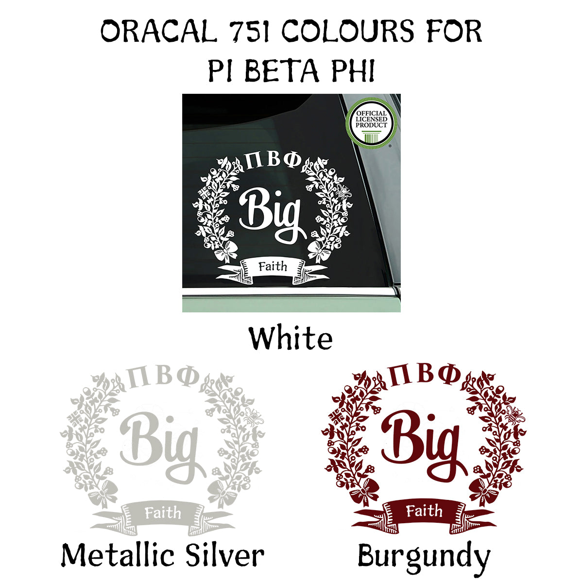 Brit and Bee Sorority Big Decal - Pi Beta Phi