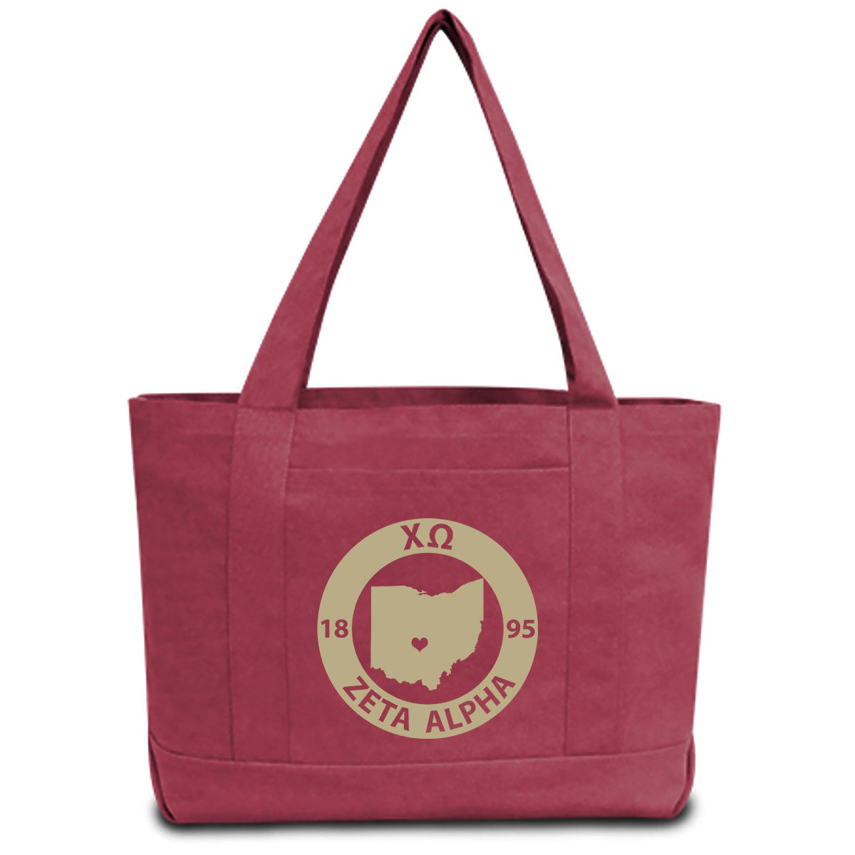 Chi Omega State Book Tote Bag | Brit and Bee