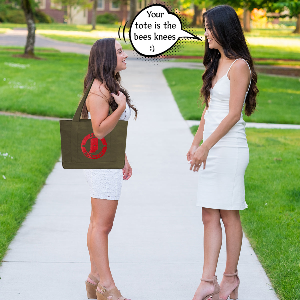 Alpha Chi Omega State Book Tote Bag | Brit and Bee