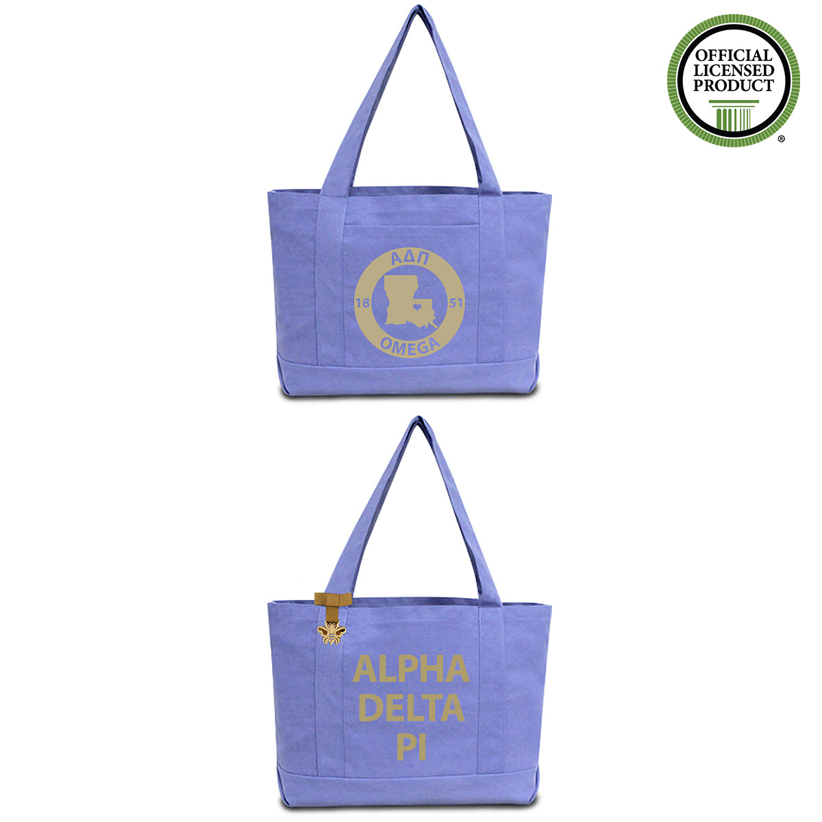 Alpha Delta Pi State Book Tote Bag | Brit and Bee