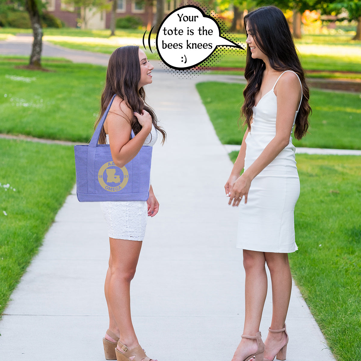 Alpha Delta Pi State Book Tote Bag | Brit and Bee