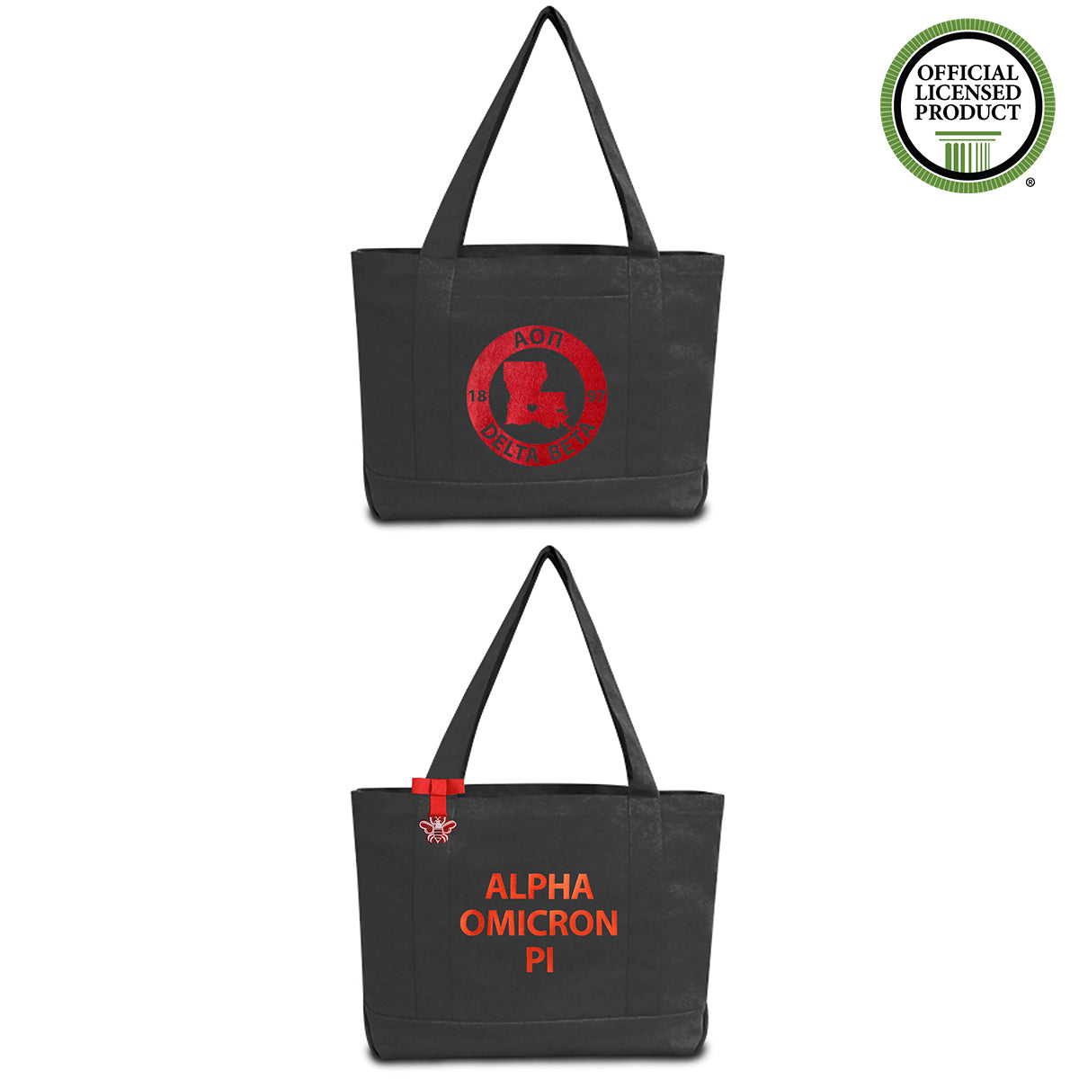 Alpha Omicron Pi State Book Tote Bag | Brit and Bee