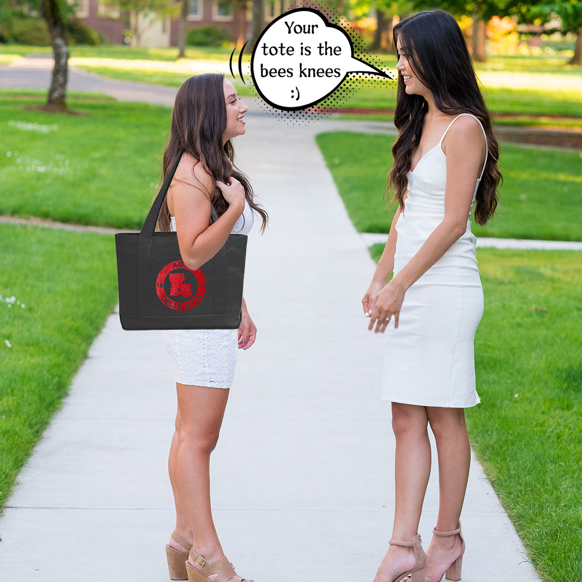 Alpha Omicron Pi State Book Tote Bag | Brit and Bee