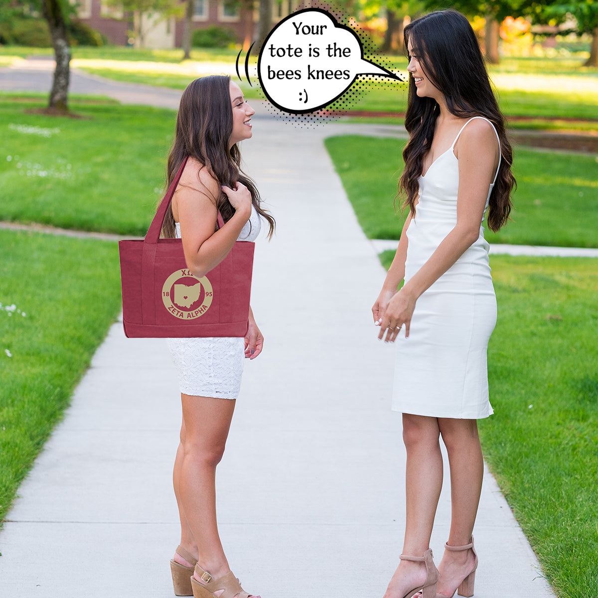 Chi Omega State Book Tote Bag | Brit and Bee