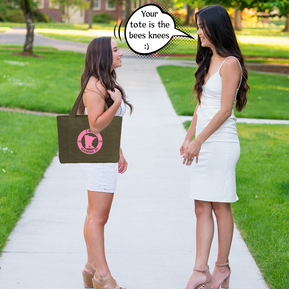 Gamma Phi Beta State Book Tote Bag | Brit and Bee