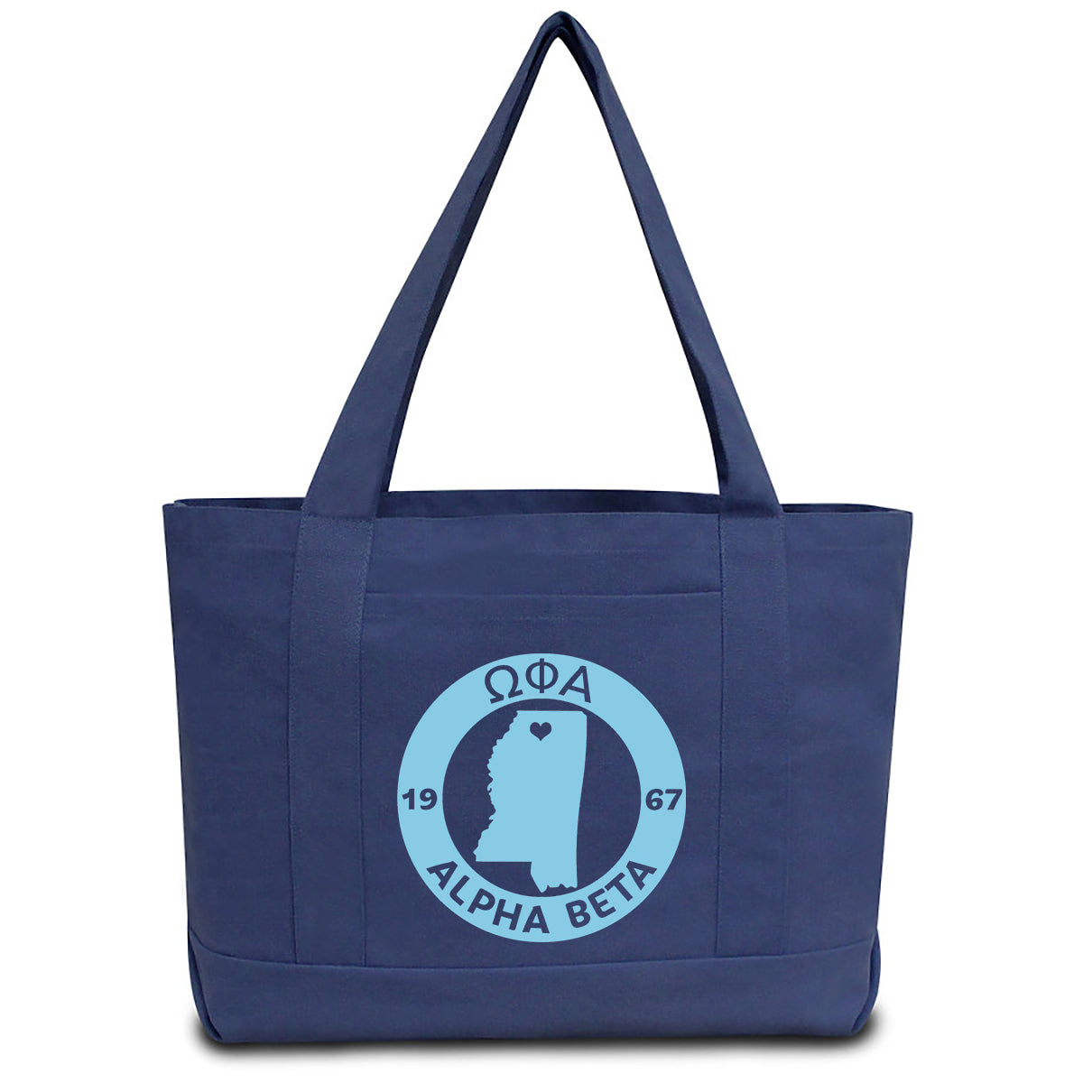 Omega Phi Alpha State Book Tote Bag | Brit and Bee