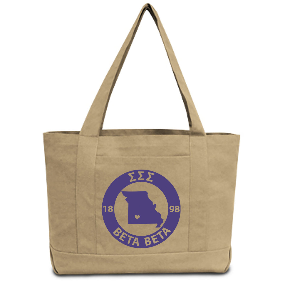 Sigma Sigma Sigma State Book Tote Bag | Brit and Bee
