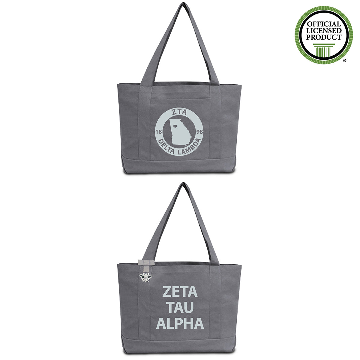 Zeta Tau Alpha State Book Tote Bag | Brit and Bee