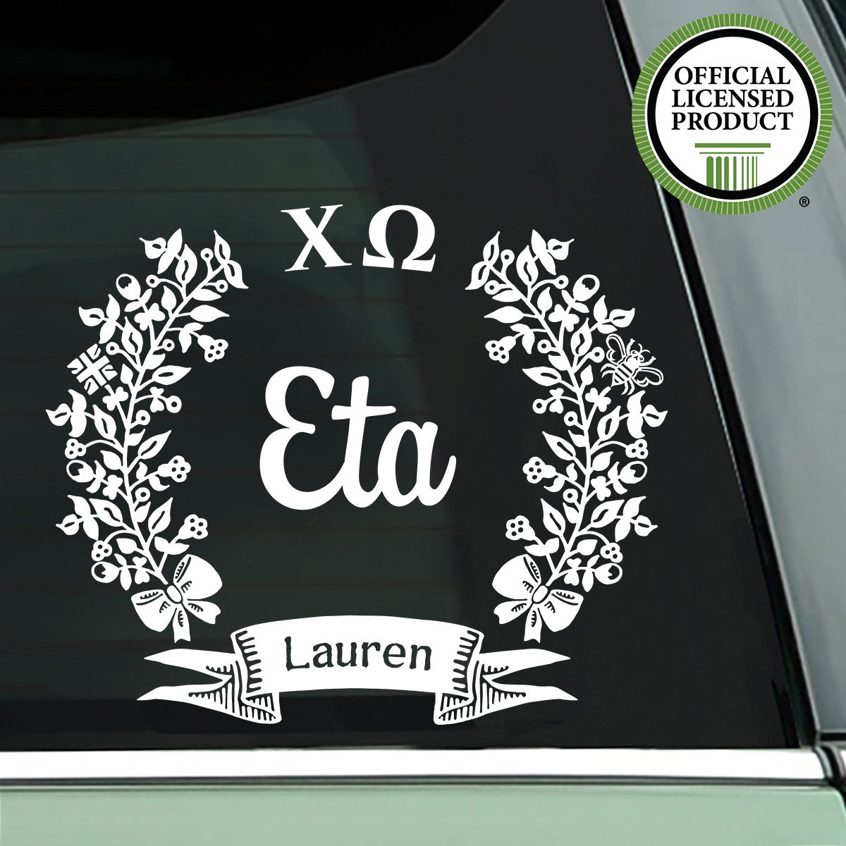 Brit and Bee Sorority Chapter Decal - Chi Omega