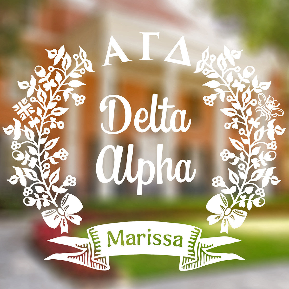 Brit and Bee Sorority Chapter Decal - Alpha Gamma Delta