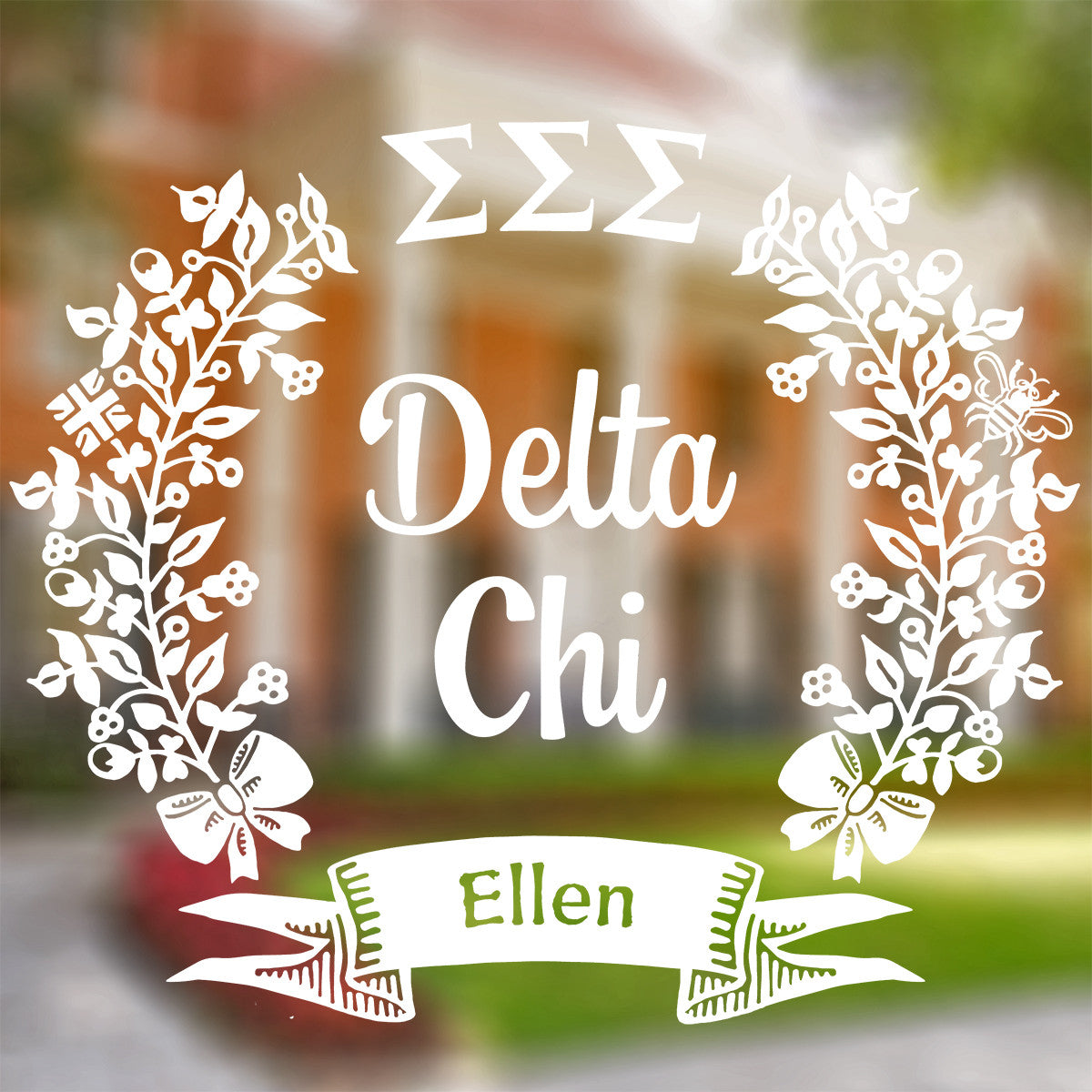 Brit and Bee Sorority Chapter Decal - Sigma Sigma Sigma