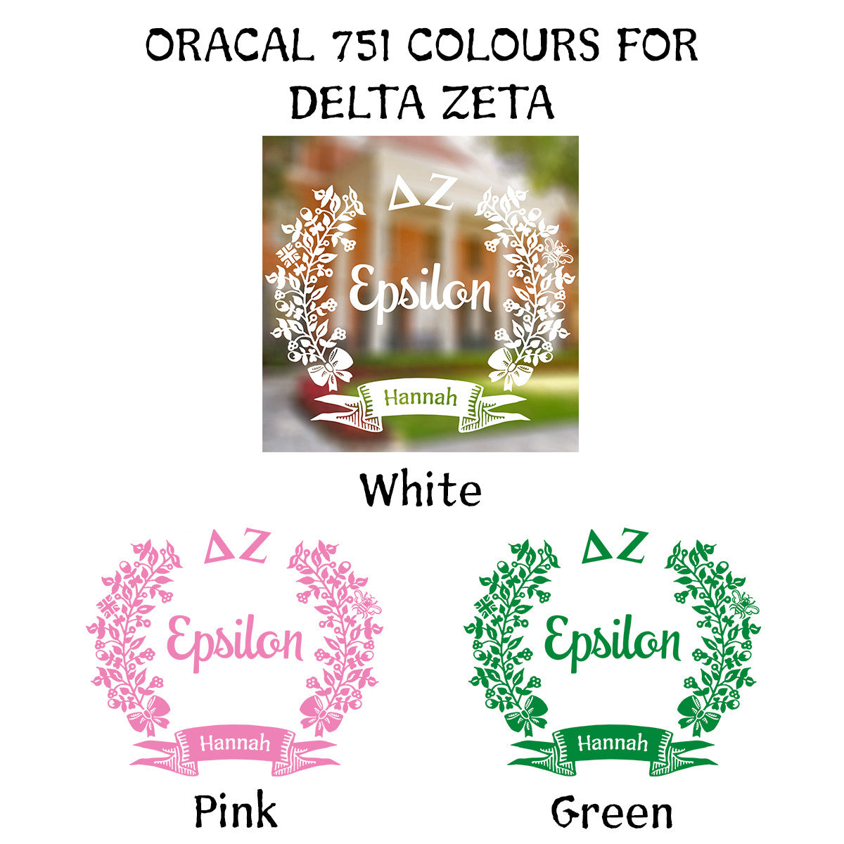 Brit and Bee Sorority Chapter Decal - Delta Zeta